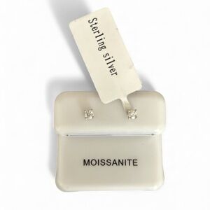 MOISSANITE Sterling Silver Stud Earrings
